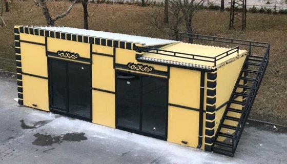 KONTEYNER EV YAPIMI ÜRETİM BAHÇE EVİ HOBİ BAHÇESİ ÖMÜRLÜK EV ÇELİK EV PREFABRİK EV SEHİR TERASLI